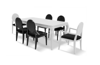 [ A&X 알마니가구 ]  벨리타 우드 6인 식탁세트  (식탁 1EA + 의자 6EA)